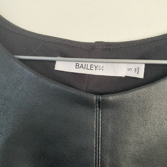 Anthropology Bailey44 Faux Leather/ Tweed Sleeveless Black Dress size S - Picture 3 of 9